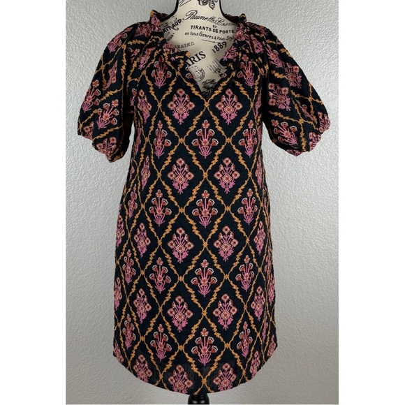 Joy Joy Ethnic Embroidered Dress, size Small - Picture 2 of 11
